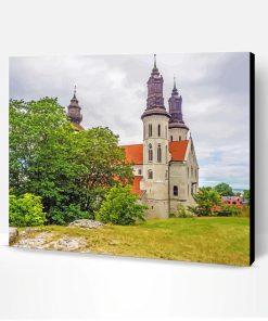 Aesthetic Visby Cathedral Gotland Paint By Number