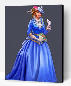 Animated Victorian Lady Paint By Number