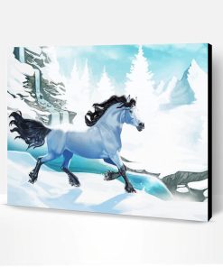 Animated Snow Horse Paint By Number