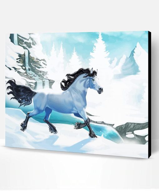 Animated Snow Horse Paint By Number