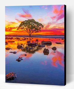 Australian Landscape Reflection Sunset Paint By Number