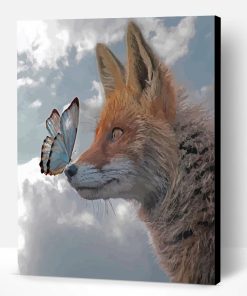 Beautiful Fox Butterfly Paint By Number