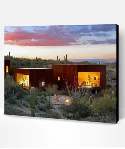 Beautiful Desert House Paint By Number
