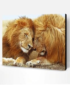 Beautiful Two Lions Paint By Number