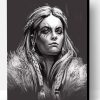 Black And White Norse Girl Paint By Number