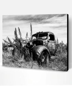 Black And White Truck In Desert Paint By Number