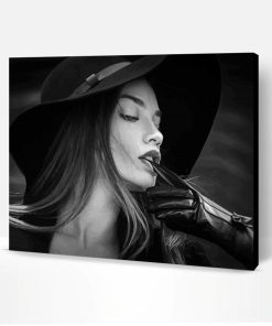 Black And White Classy Lady In Hats Paint By Number