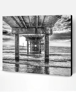 Black And White Clearwater Seascape Paint By Number