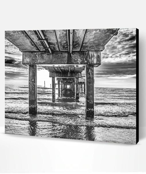 Black And White Clearwater Seascape Paint By Number