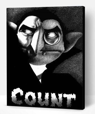 Black And White Count Von Count Paint By Number