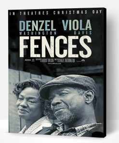 Black And White Fences Movie Poster Paint By Number