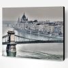 Black and White Hungarian Parliament Budapest Paint By Numbers