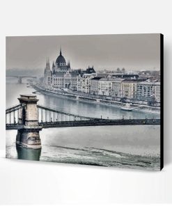 Black and White Hungarian Parliament Budapest Paint By Numbers