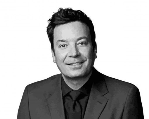 Black And White Jimmy Fallon Paint By Number