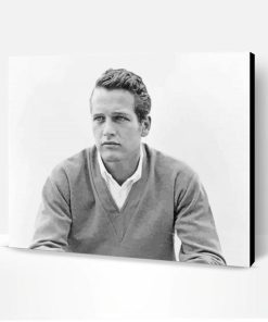 Black and White Paul Newman Paint By Numbers