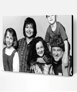 Black And White Roseanne Characters Paint By Number