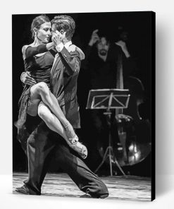 Black And White Tango Dancer Paint By Number