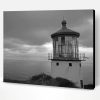 Black And White Waimanalo Lighthouse Paint By Number