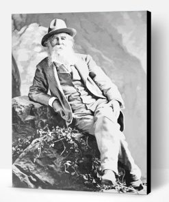 Black and White Walt Whitman Paint By Number