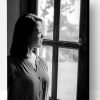 Black And White Window Woman Paint By Number