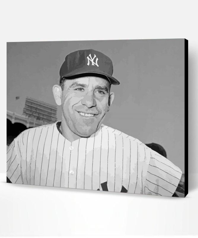 Black And White Yogi Berra Paint By Number