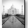 Black and White India Taj Mahal Paint By Number