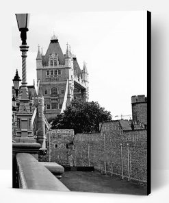 Black And White London Embankment Paint By Numbers