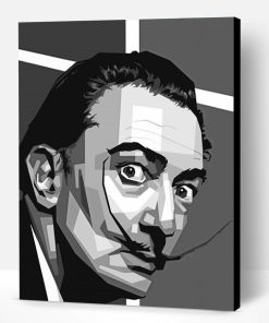 Black and White Pop Art Salvador Dali Paint By Number