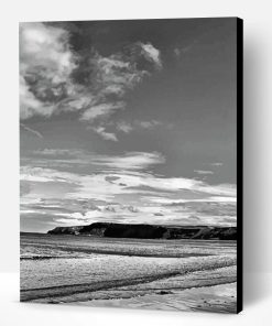Black And White Yorkshire Coast Paint By Numbers