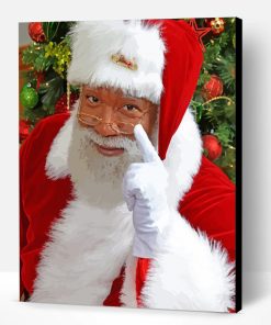 Black Santa At Christmas Paint By Number