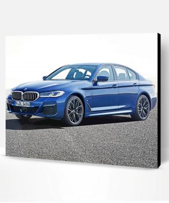 Blue BMW 535i Car Paint By Number