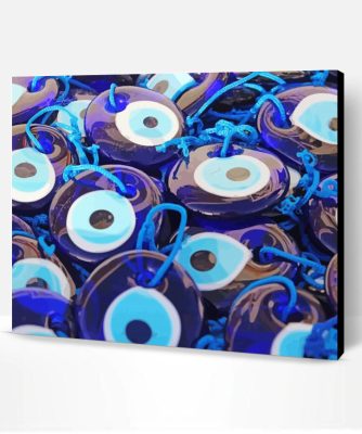 Blue Evil Eye Greek Paint By Numbers