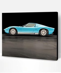 Blue Lamborghini Miura Paint By Number