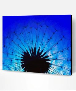 Blue Dandelions Silhouette Paint By Numbers