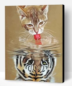 Cat Animal Reflection Paint By Number