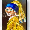 Cat Pearl Earring Art Paint By Number