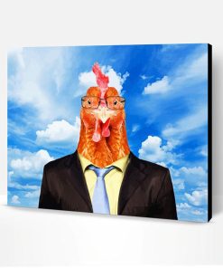 Classy Rooster In A Suit Paint By Number