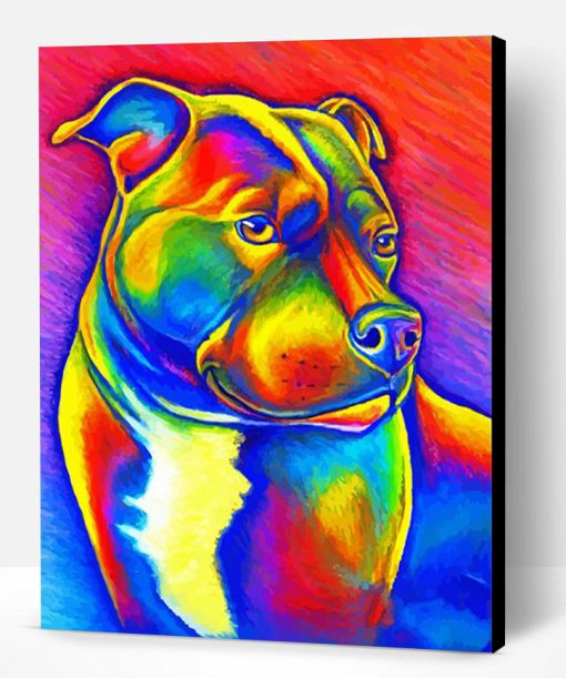 Colored Rainbow Dog Paint By Number