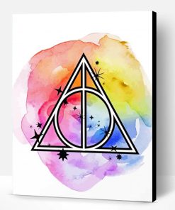Colorful Deathly Hallows Paint By Numbers