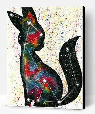 Colorful Galaxy Umbreon Paint By Numbers