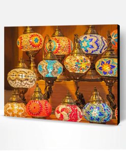 Colorful Turkish Lamps Paint By Number