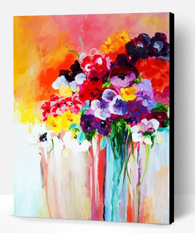 Colorful Flowers Abstract Paint By Number