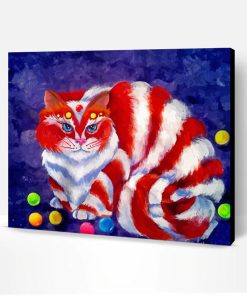 Colorful Kitten And Candy Paint By Number