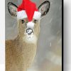 Cute Deer Wearing a Hat Paint By Numbers