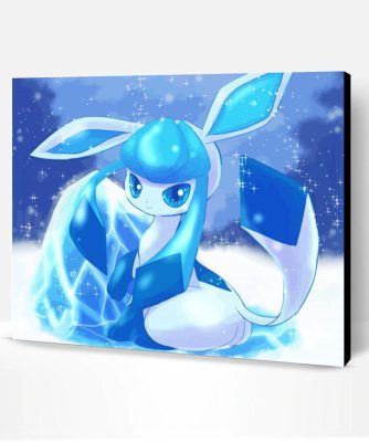 Cute Glaceon Paint By Numbers