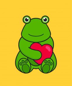 Cute Heart Frog Paint By Number