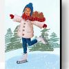 Cute Ice Skating Girl Paint By Number