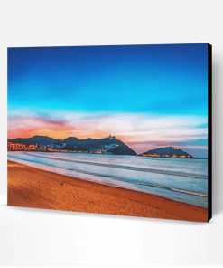 Donostia San Sebastian Beach At Sunset Paint By Number