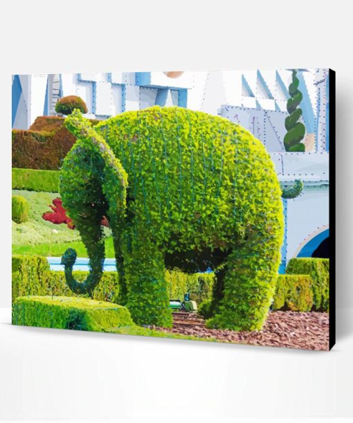 Elephant Topiary Paint By Number