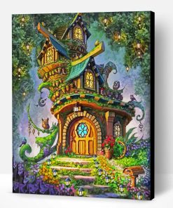 Fantasy Fairy Houses Art Paint By Number
